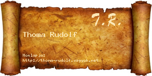Thoma Rudolf névjegykártya